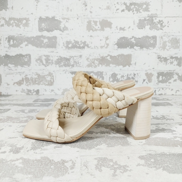Dolce Vita Tan and Cream Braided Sandals - Picture 1 of 12